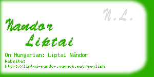 nandor liptai business card